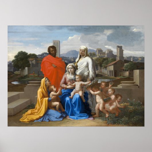 Poussin - Heilige Gezin Poster (Voorkant)