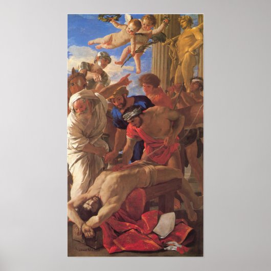 Poussin - het martelaarschap van Saint Erasmus Poster (Voorkant)