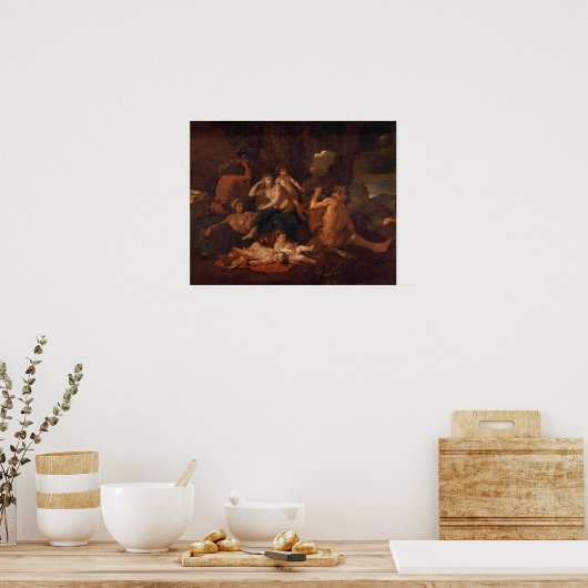 Poussin - Kindertijd van Bacchus Poster (Keuken)