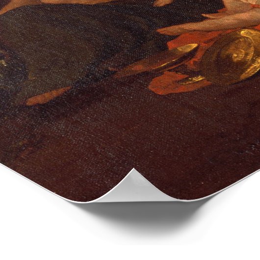 Poussin - Kindertijd van Bacchus Poster (Hoek)