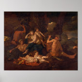 Poussin - Kindertijd van Bacchus Poster (Voorkant)
