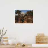 Poussin - Landschap met Sint-Jan Poster (Keuken)
