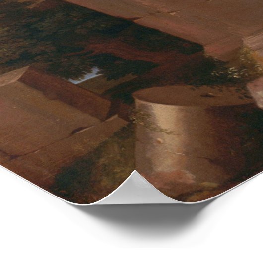 Poussin - Landschap met Sint-John Poster (Hoek)