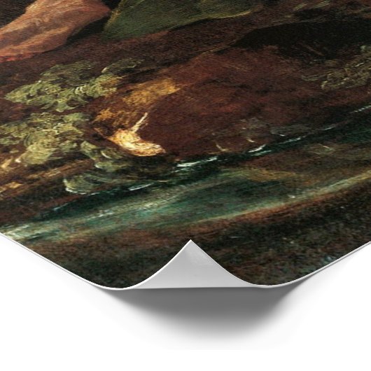 Poussin - Midas die bij de bron van het pact was g Poster (Hoek)