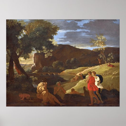 Poussin - Midas Pan En Herders Poster (Voorkant)