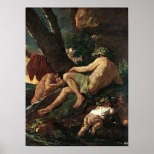 Poussin - Midas wast zich bij de bron van de Pact… Poster