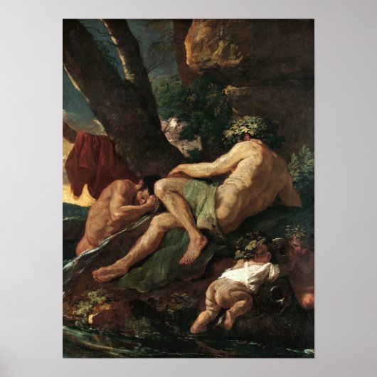 Poussin - Midas wast zich bij de bron van de Pact… Poster (Voorkant)