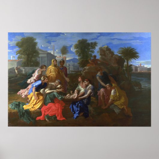 Poussin - Mozes gevonden Poster (Voorkant)