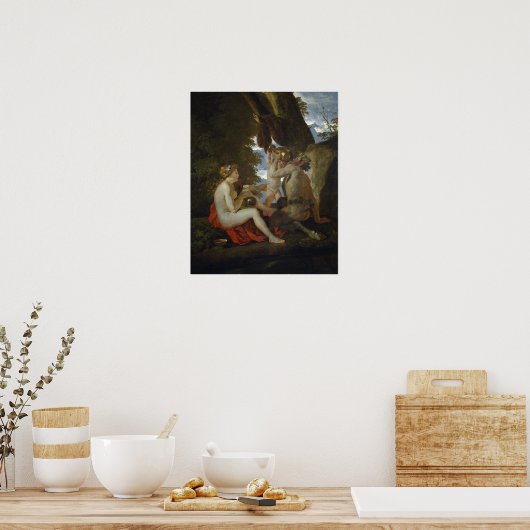 Poussin - Nymph en satyr Drink Poster (Keuken)