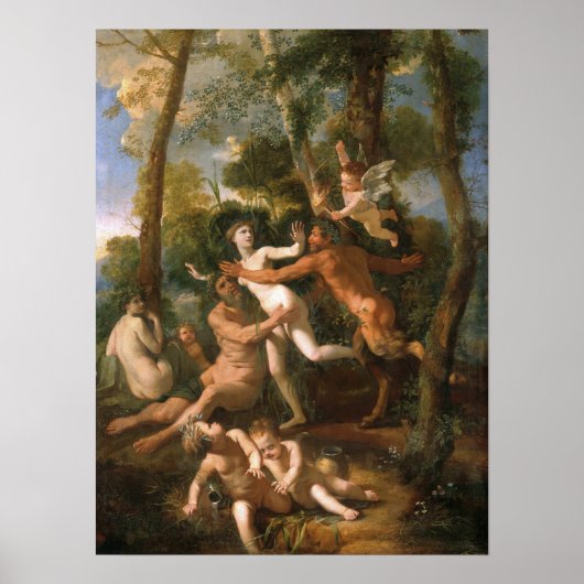 Poussin - Pan en Syrinx Poster (Voorkant)