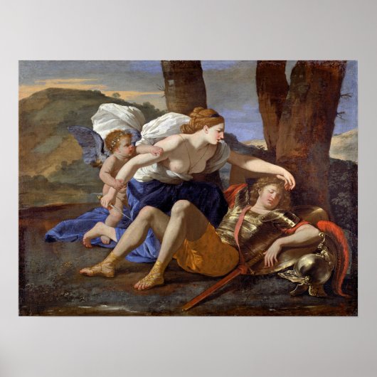 Poussin - Rinaldo en Armida Poster (Voorkant)