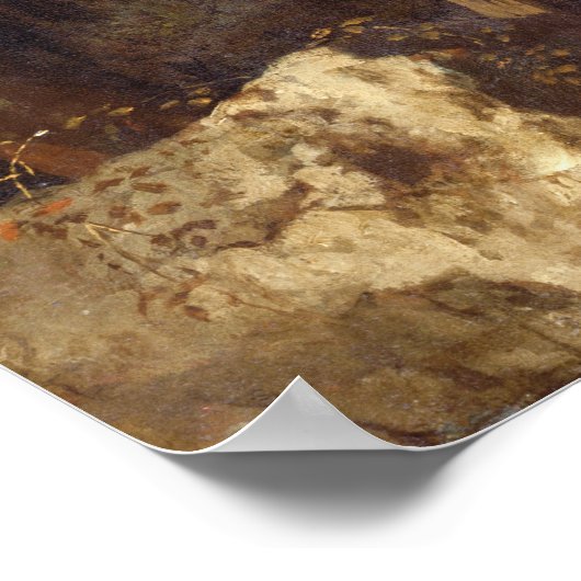 Poussin - Saint Rita van Cascia Poster (Hoek)