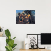 Poussine en Arcadia Ego Poster (Thuiskantoor)