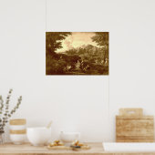 Poussine - Orpheus en Eurydice Poster (Keuken)