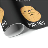 Pout-tato Funny Potato Pun Dark BG Cadeaupapier (Rol Hoek)