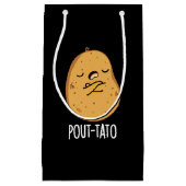 Pout-tato Funny Potato Pun Dark BG Klein Cadeauzakje (Voorkant)