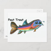 Pout Trout Briefkaart (Voorkant / Achterkant)