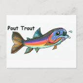 Pout Trout Briefkaart (Voorkant)