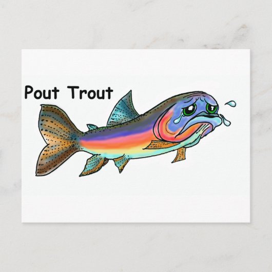 Pout Trout Briefkaart (Voorkant)