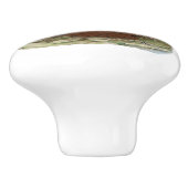 Pouter Pigeon Red Hana Keramische Knop (Zijkant)