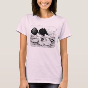 Pouter Pigeons omdraaien T-shirt