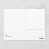 Pouterende vogel briefkaart (Achterkant)