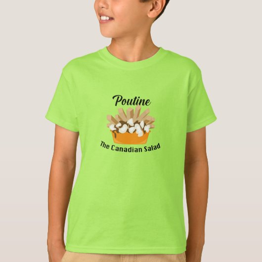 Poutine, de Canadese salade - Kinderen Basic T-Shi T-shirt (Voorkant)