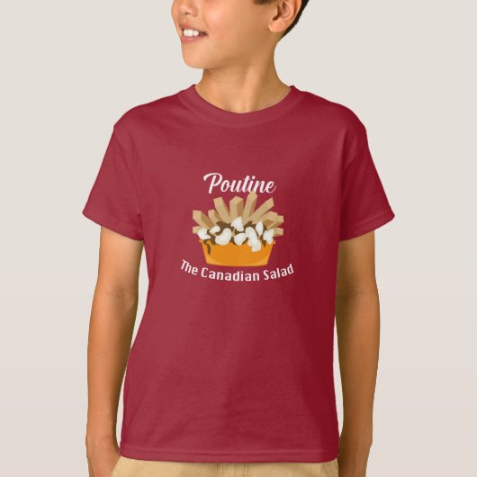 Poutine, de Canadese salade - Kinderen Basic T-Shi T-shirt (Voorkant)