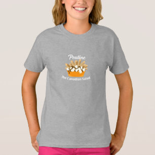 Poutine, de Canadese salade - meisjes fijne trui T T-shirt