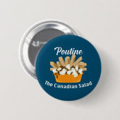 Poutine, de Canadese salade - ronde Button (Voorkant /achterkant)