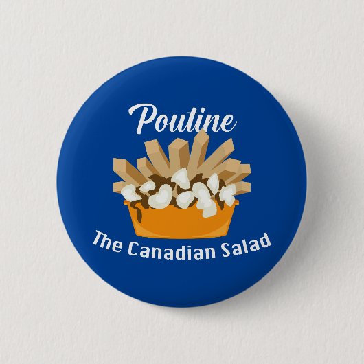 Poutine, de Canadese salade - ronde Button (Voorkant)