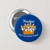 Poutine, de Canadese salade - ronde Button (Voorkant /achterkant)