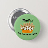 Poutine, de Canadese salade - ronde Button (Voorkant /achterkant)