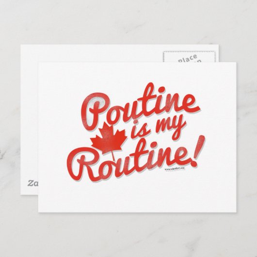 Poutine is mijn Routine Briefkaart (Voorkant / Achterkant)