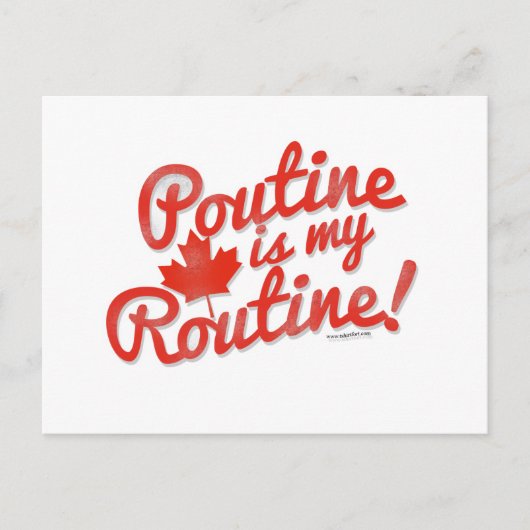 Poutine is mijn Routine Briefkaart (Voorkant)