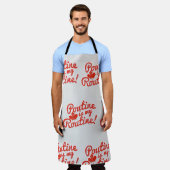 Poutine is mijn Routine Schort (Gedragen)