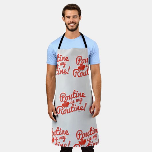 Poutine is mijn Routine Schort (Gedragen)