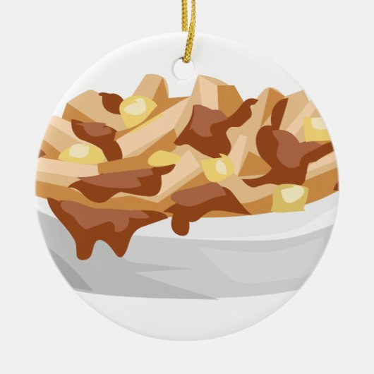 poutine keramisch ornament (Voorkant)