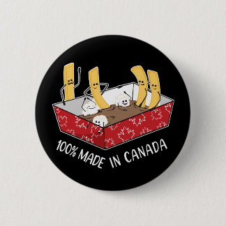 Poutine 'Made in Canada' friet Ronde Button 5,7 Cm
