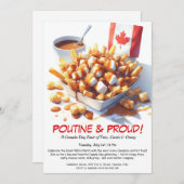 Poutine & Proud – Uitnodiging voor Canada Day Food (Voorkant / Achterkant)