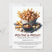 Poutine & Proud – Uitnodiging voor Canada Day Food (Voorkant)