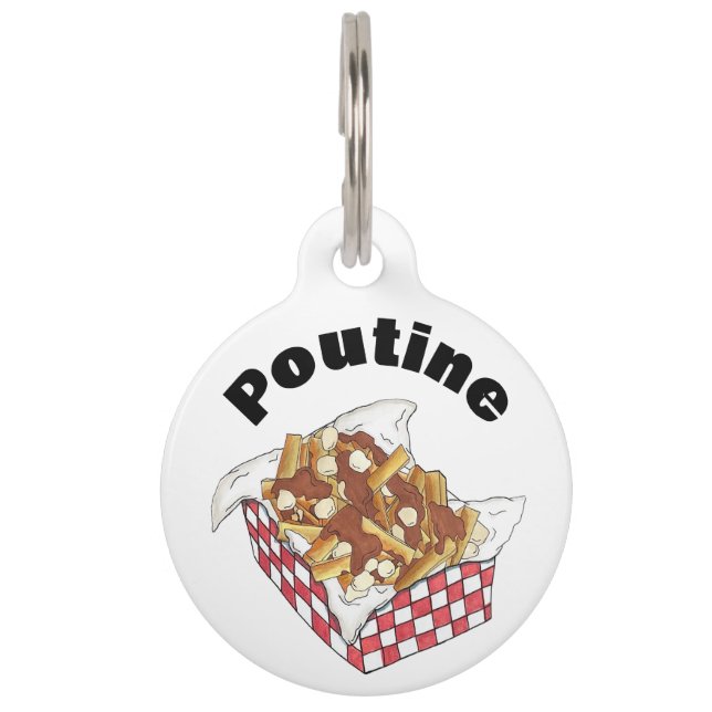 Poutine Quebec Canada Canadian Food French Fries Huisdierpenning (Voorkant)