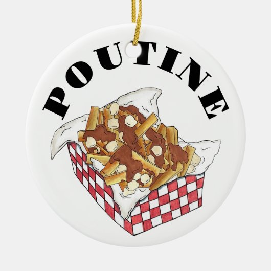 Poutine Quebec Canada Canadian Food French Fries Keramisch Ornament (Voorkant)