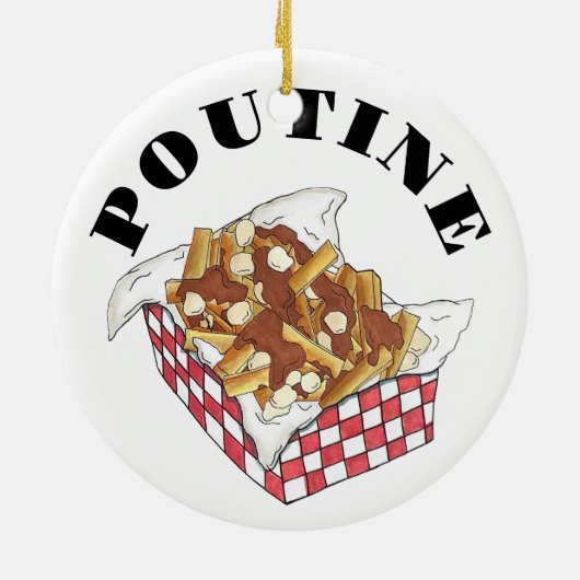 Poutine Quebec Canada Canadian Food French Fries Keramisch Ornament (Achterkant)