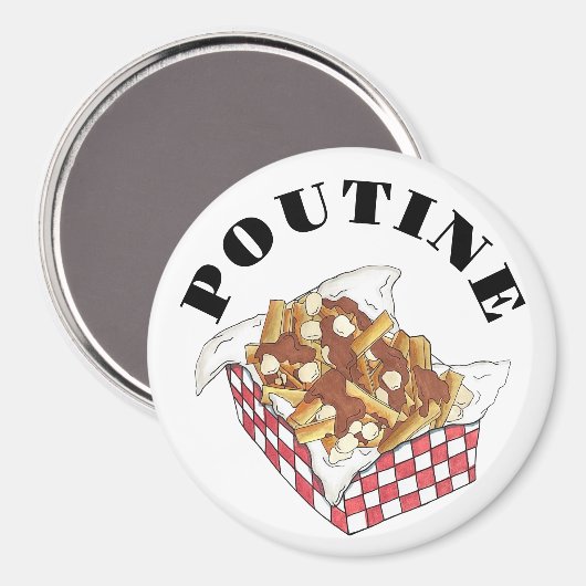 Poutine Quebec Canada Canadian Food French Fries Magneet (Voorkant / Achterkant)
