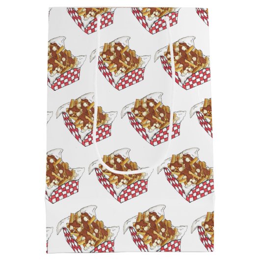 Poutine Quebec Canada Canadian Food French Fries Medium Cadeauzakje (Achterkant)
