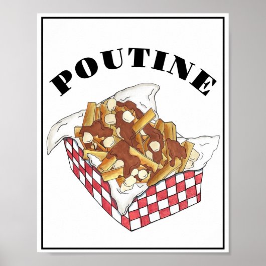 Poutine Quebec Canada Canadian Food French Fries Poster (Voorkant)