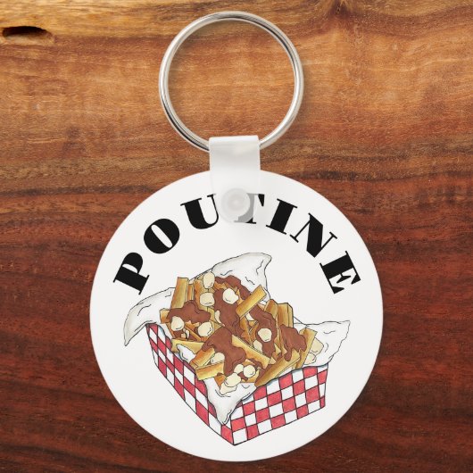 Poutine Quebec Canada Canadian Food French Fries Sleutelhanger (Voorkant)