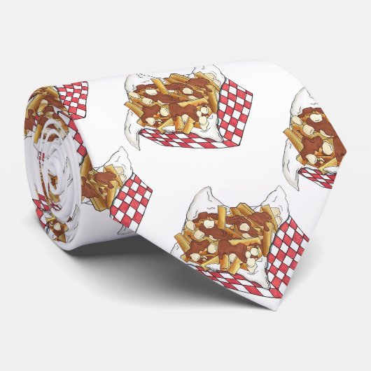 Poutine Quebec Canada Canadian Food French Fries Stropdas (Opgerold)