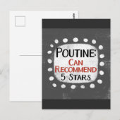 Poutine Review 5 sterren Briefkaart (Voorkant / Achterkant)